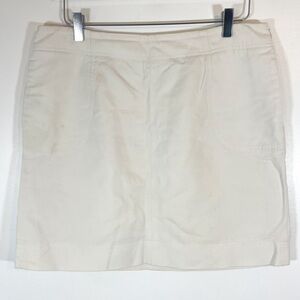 Ralph Lauren Black Label Cream 100% Cotton Vintage Mini Skirt size 12